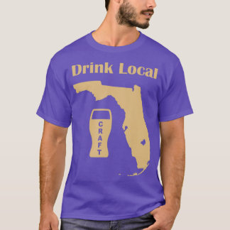 Drink Local Florida Craft Beer - Gold T-Shirt