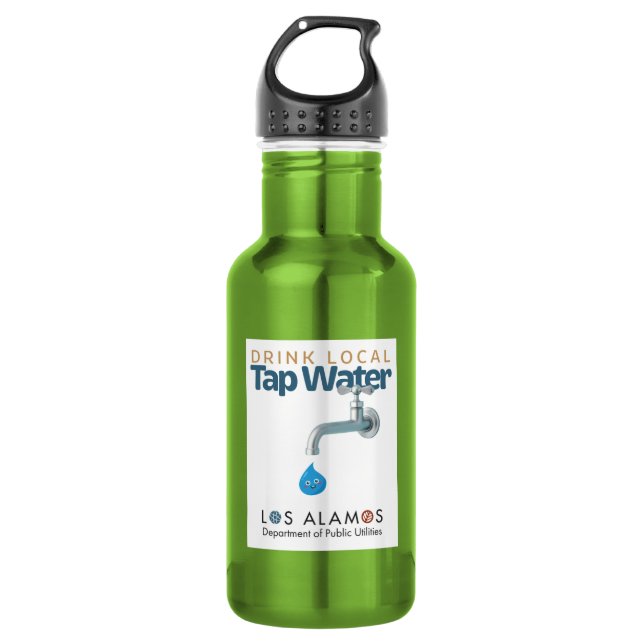 Drink Local Tap Water  532 Ml Water Bottle (Front)
