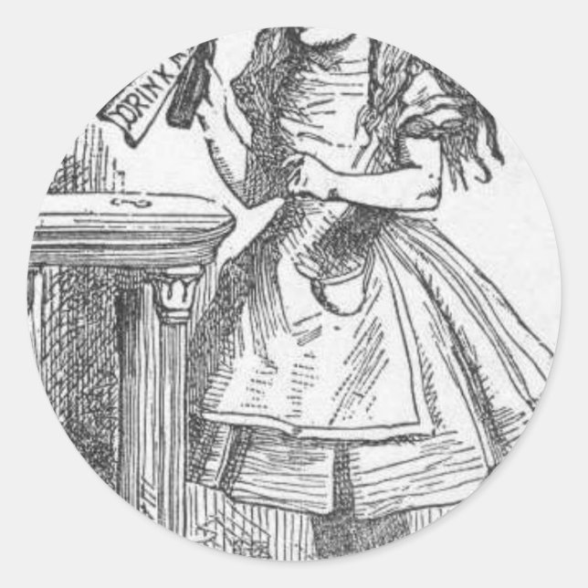 Drink Me, Alice in Wonderland Classic Round Sticker (Front)