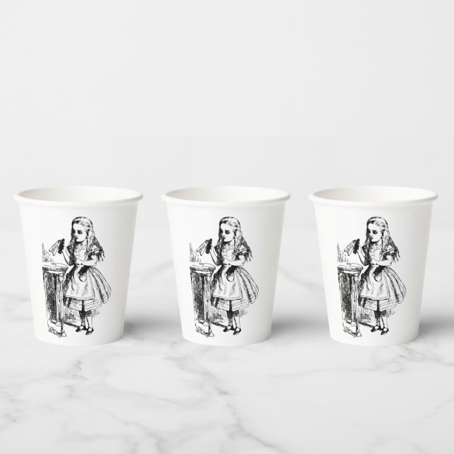 Drink Me Alice in Wonderland Paper Cups (Multi)