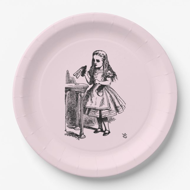 Drink Me (Alice's Adventures in Wonderland) Paper Plate (Front)