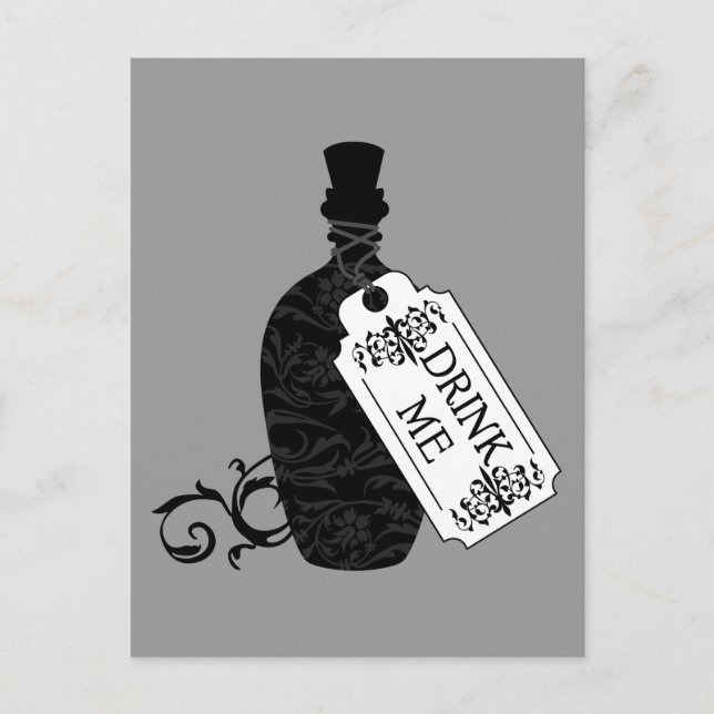 Drink Me Bottle Postcard (Front)
