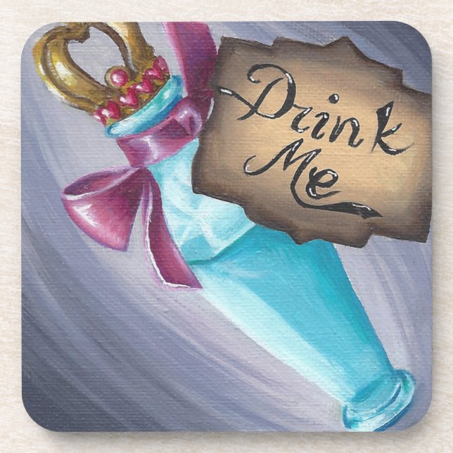 Drink Me Coaster Alice in Wonderland Coaster (Front)
