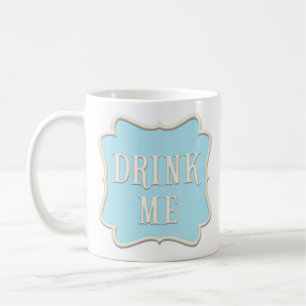"Drink Me" Fairytale Tea Party Pastel Blue Coffee Mug