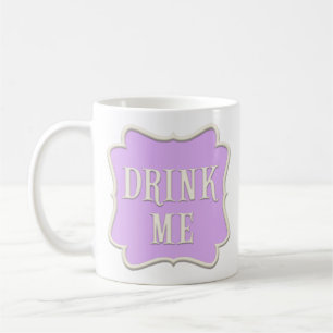 "Drink Me" Fairytale Tea Party Pastel Purple Coffee Mug