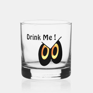 Drink Me Halloween Eyes Whiskey Glass
