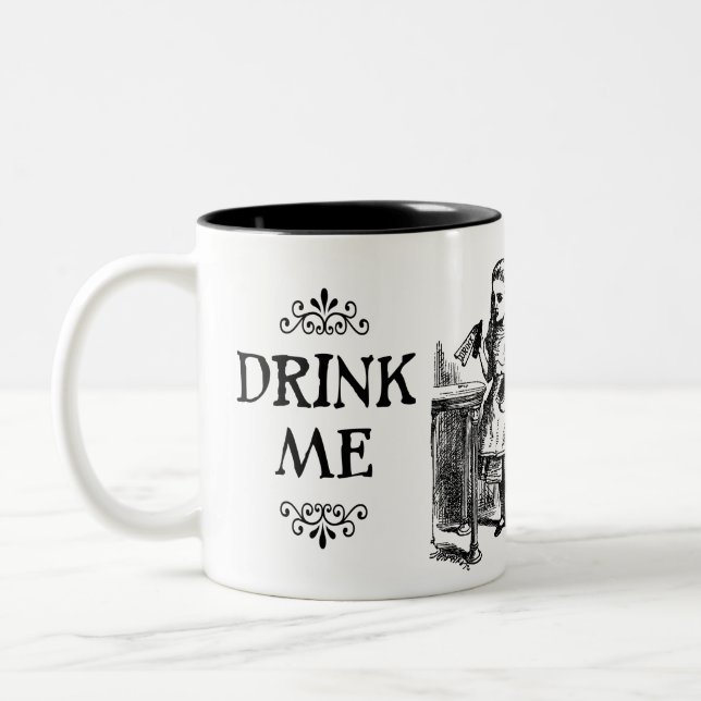 Drink Me Two-Tone Coffee Mug (Left)