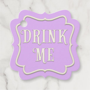 "Drink Me" Wonderland Tea Party Pastel Purple  Favour Tags