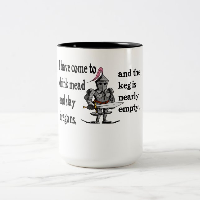 Drink mead, slay dragon funny motivational Mug (Center)