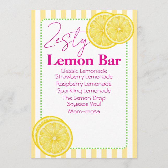 Drink Menu Sign (Front)