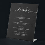 Drink Menu Wedding Reception Pedestal Bar Sign<br><div class="desc">Our pedestal drink menu bar sign is perfect to add to a frame to display at the bar. Guests can choose which drinks to order at your event.</div>