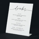 Drink Menu Wedding Reception Pedestal Bar Sign<br><div class="desc">Our pedestal drink menu bar sign is perfect to add to a frame to display at the bar. Guests can choose which drinks to order at your event.</div>