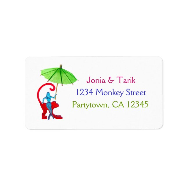 Drink Mermaid Address Stickers (Front)