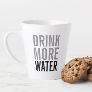 Drink More Water Simple Minimalist Latte Mug