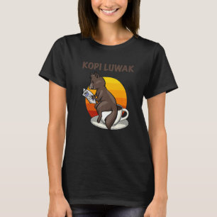 Drink My Poops Women Coffee Cat kopi luwak Love 1 T-Shirt