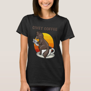Drink My Poops Women Coffee Cat kopi luwak Love 2 T-Shirt