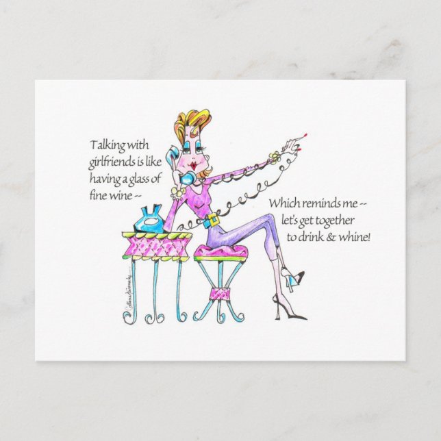 Drink n' Whine postcard (Front)