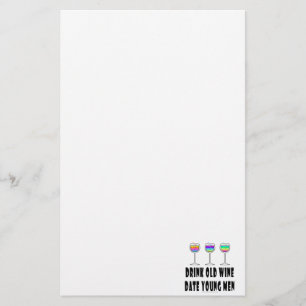 DRINK OLD WINE - DATE YOUNG MEN STATIONERY