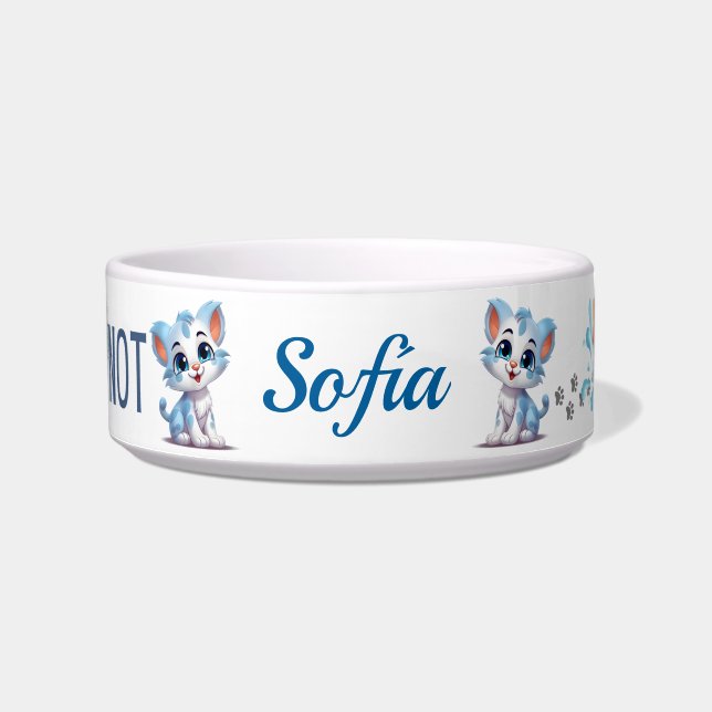 DRINK or Not Cat Mouse Fish Personalised Bowl (Front)