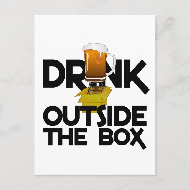 Drink Outside the Box postcard (Front)