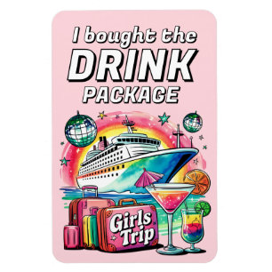 Drink Package Cruise Ship Stateroom Magnet