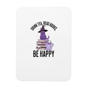 Drink Read Books Whimsigoth Halloween Design Magnet