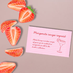 Drink Recipe Request Bring Favourite Margarita Enclosure Card