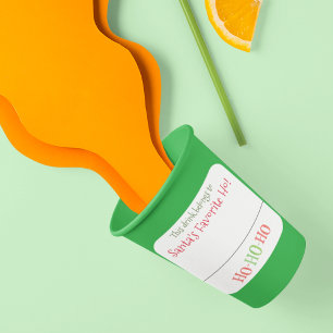Drink Sticker Marker Name Funny Christmas Saying