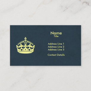 Drink Tea and Carry On Blue Natural Kraft Paper Business Card
