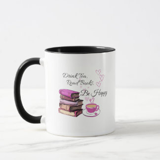 "Drink Tea. Read Books. Be Happy. – Cosy Reader Mu Mug