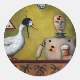 Drink Test Dummy Classic Round Sticker