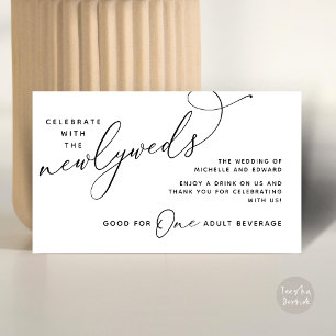 Drink Ticket Adult Beverage Happily Ever After Enclosure Card