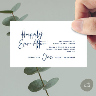 Drink Ticket, Adult Beverage, Happily Ever After Enclosure Card
