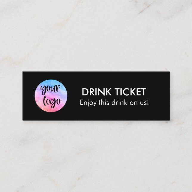 Drink Ticket Voucher Company Logo Party Event (Front)