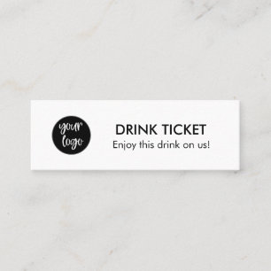 Drink Ticket Voucher Company Logo Party Event