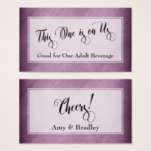 Drink Tickets   Script & Rustic Diagonal Raspberry