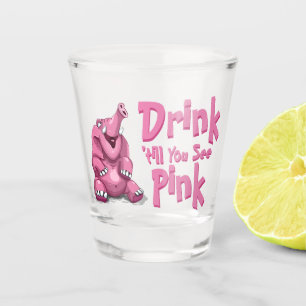 Drink 'Til You See Pink Elephant Shot Glass