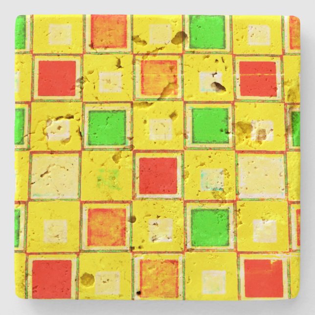 DRINK TILE STYLE DESIGN STONE COASTER (Front)