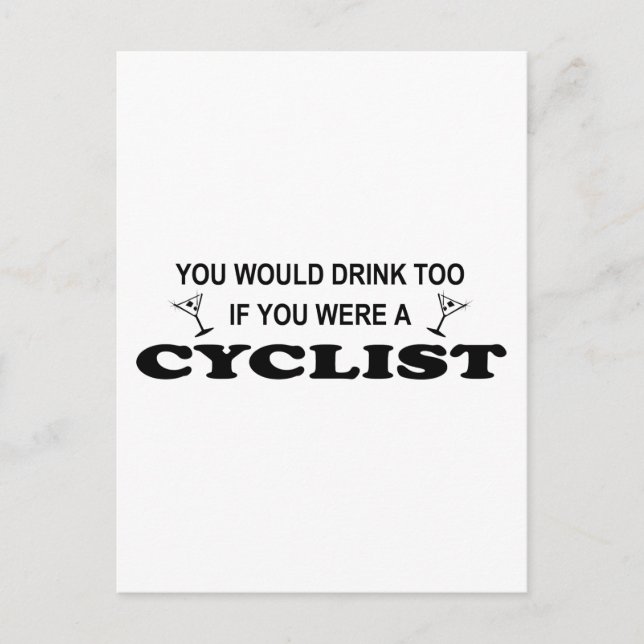 Drink Too - Cyclist Postcard (Front)