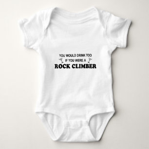 Drink Too - Rock Climber Baby Bodysuit