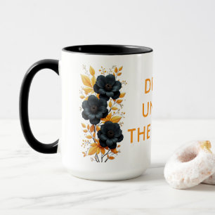 Drink Under the Stars Custom Text Floral Combo Mug