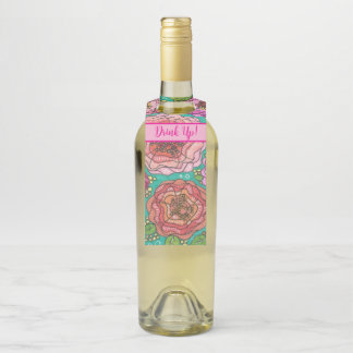 "Drink Up!" Floral Wine Gift Tag