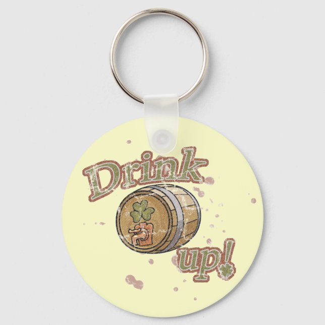 Drink Up St. Patrick's Day Keychain (Front)