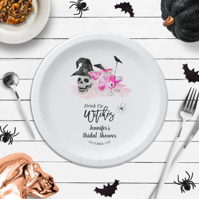 Drink Up Whitches Bridal Shower Paper Plate (Creator Uploaded)