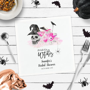 Drink Up Whitches Halloween Bridal Shower Napkins