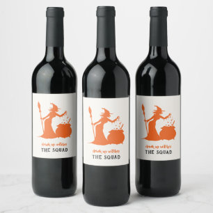 Drink Up Witches Adult Halloween Party Potion Wine Label