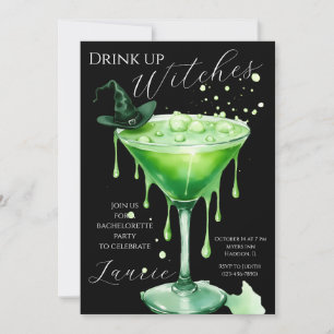 “Drink Up Witches” Bachelorette Party Invitation