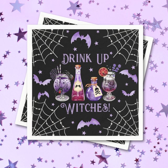 Drink Up Witches Cocktails and Costume Halloween Napkin (Drink Up Witches Cocktails and Costume Halloween Napkins)
