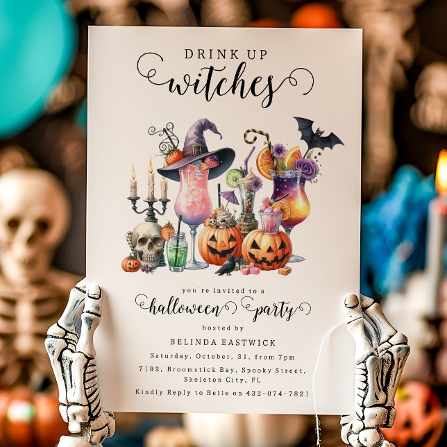 Drink Up Witches Cocktails Invitation (Creator Uploaded)
