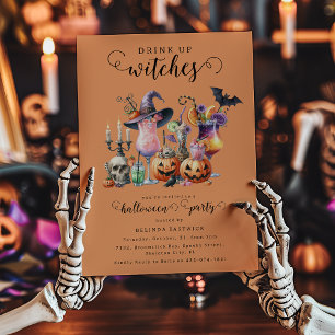 Drink Up Witches Cocktails Invitation